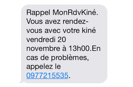 rappel rendez-vous mail et SMS